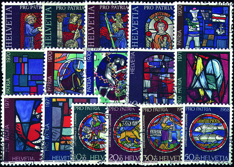 1968-1971, Pro Patria Komplett-Kollektion