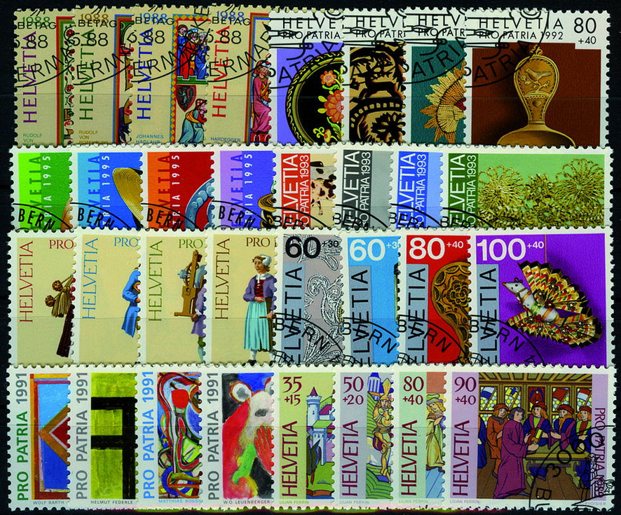 1988-1995, Pro Patria Komplett-Kollektion