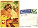 10 Rp. Knabe auf Schulbank