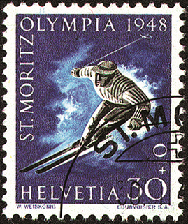 1948, die Olympischen Winterspiele in St. Moritz