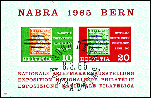 1965, Nationale Briefmarkenausstellung in Bern (NABRA)