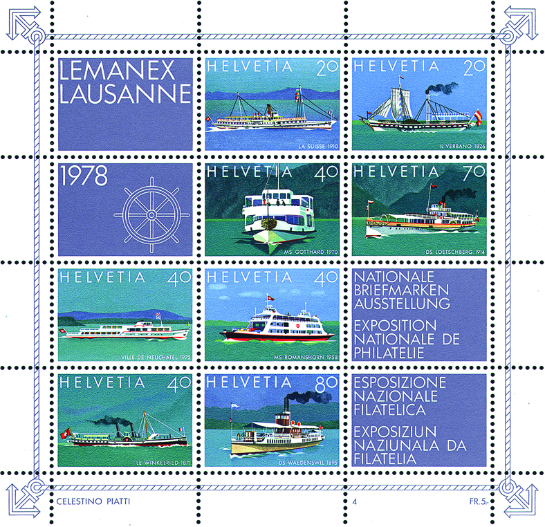 1978, Nationale Briefmarkenausstellung in Lausanne (LEMANEX)