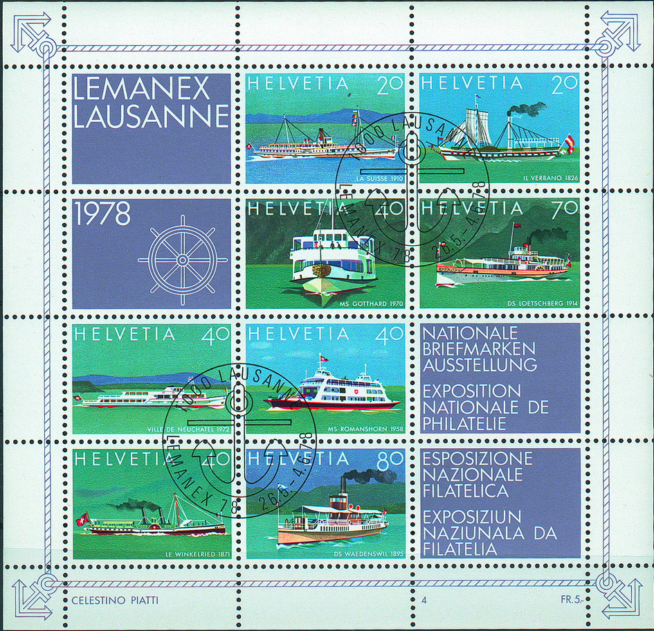 1978, Nationale Briefmarkenausstellung in Lausanne (LEMANEX)