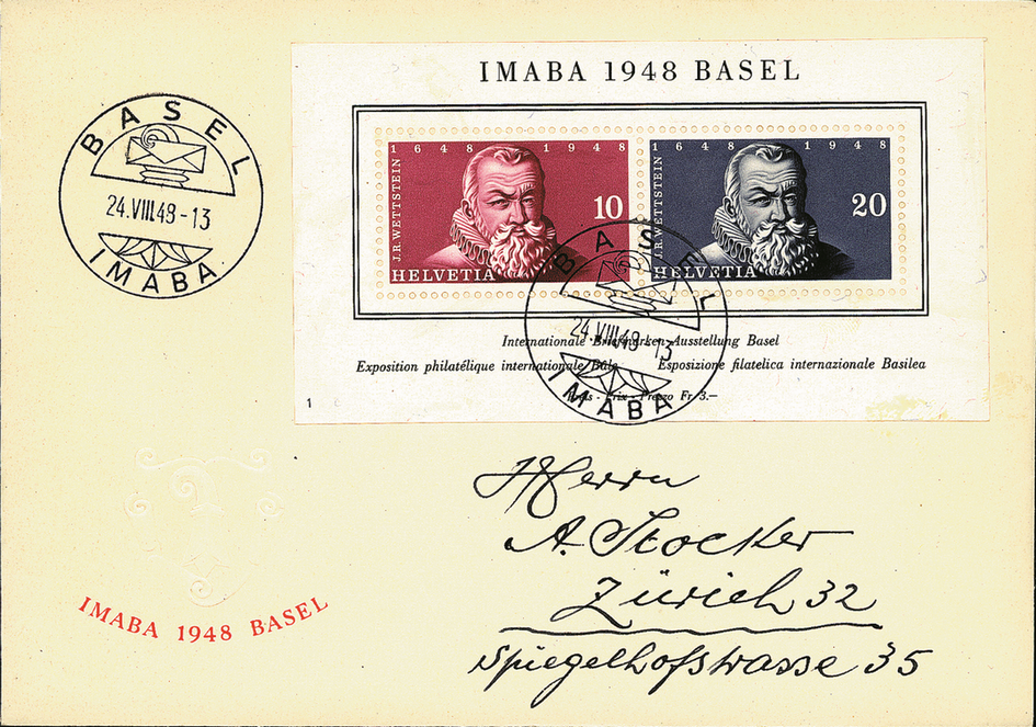 1948, Internationale Briefmarkenausstellung in Basel (IMABA)