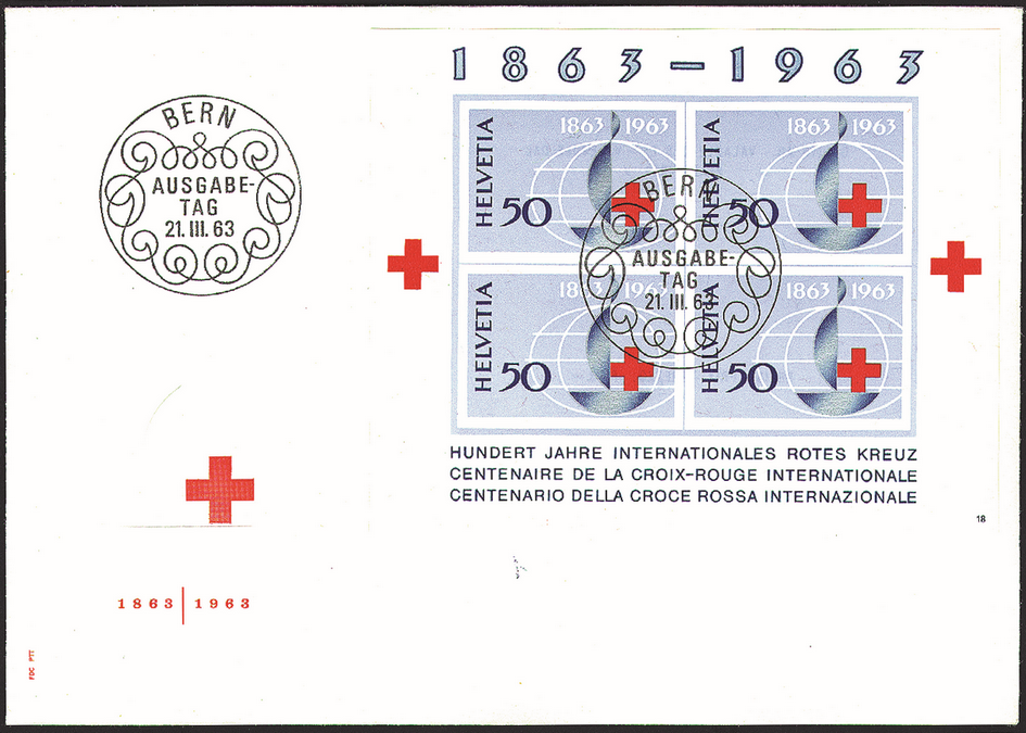 1963, 100 Jahre Rotes Kreuz, 1863-1963