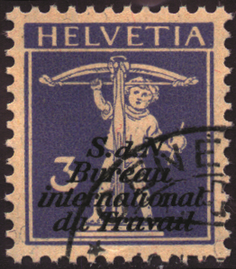 3 Rp. Tellknabe, violettblau