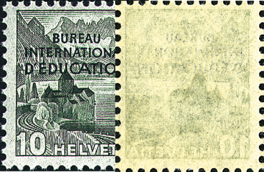 10 Rp. Chillon, gelbgrün, &quot;Transparentes Papier&quot;