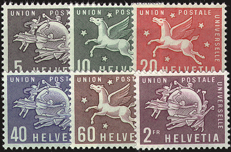 1957, Symbolische Darstellung und Weltpostdenkmal