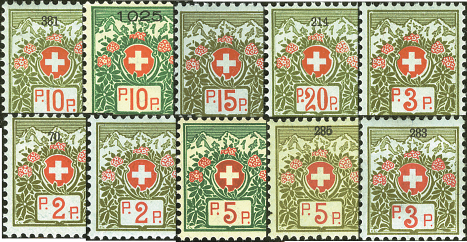 1911-1943, Portofreiheitskollektion