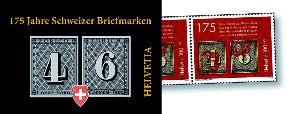 2018, 175 Jahre Schweizer Briefmarken