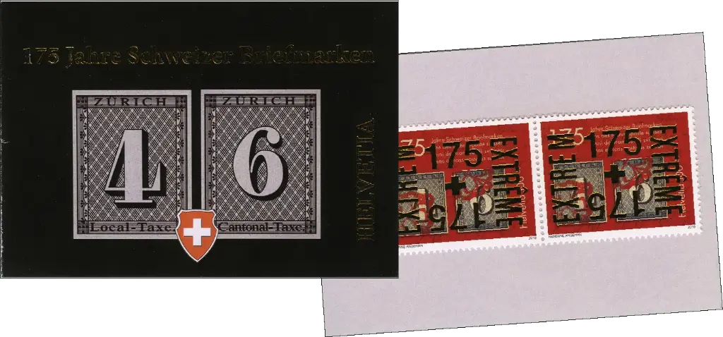 2018, 175 Jahre Schweizer Briefmarken mit Gold-Überdruck, Ersttagstempel