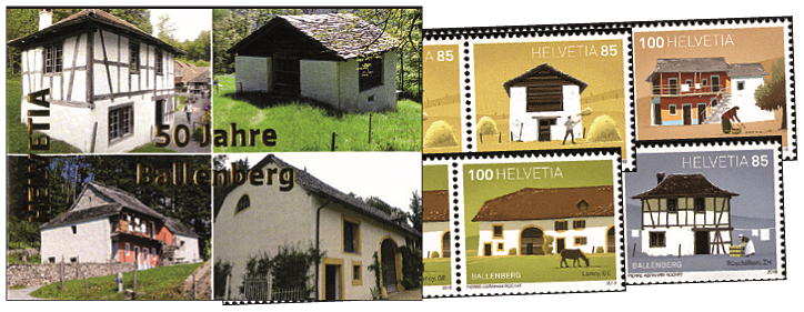 2018, 50 Jahre Ballenberg, 4 Markenhefte