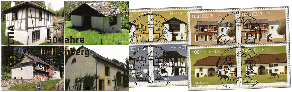 2018, 50 Jahre Ballenberg, 4 Markenhefte