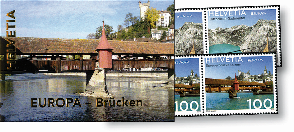2018, Europa - Brücken, 2 Markenhefte