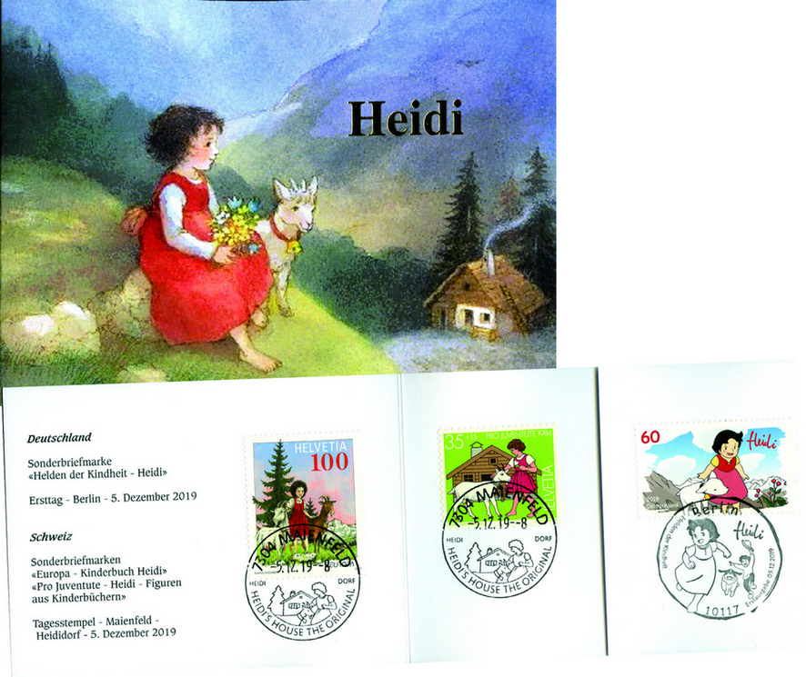 2019, Kinderbuch "Heidi", Combo-Markenheft