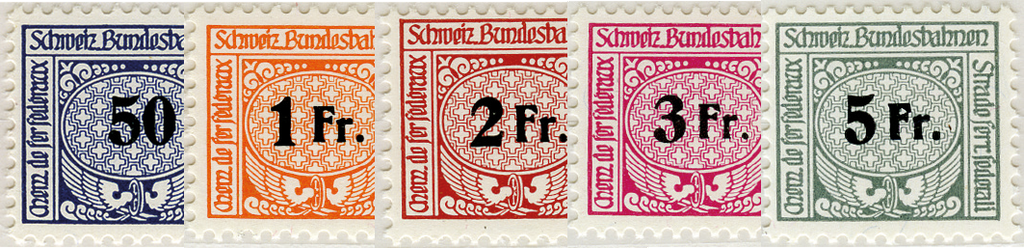 1913-1957, Eisenbahn-Marken