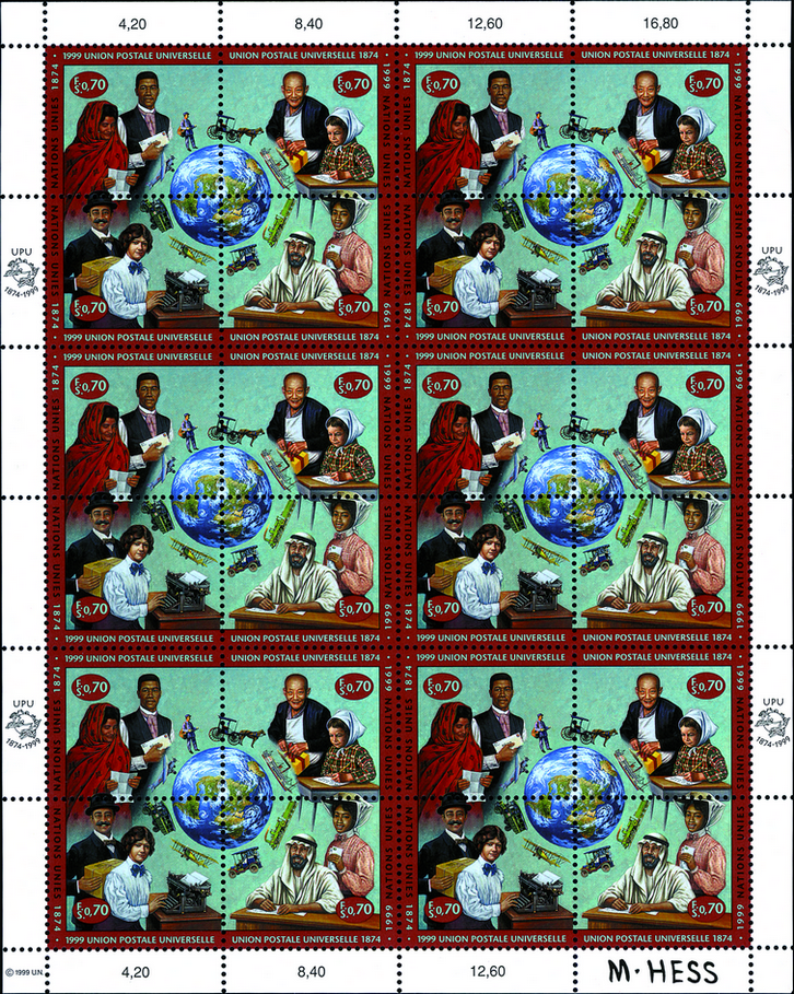 1999, 125 Jahre Weltpostverein