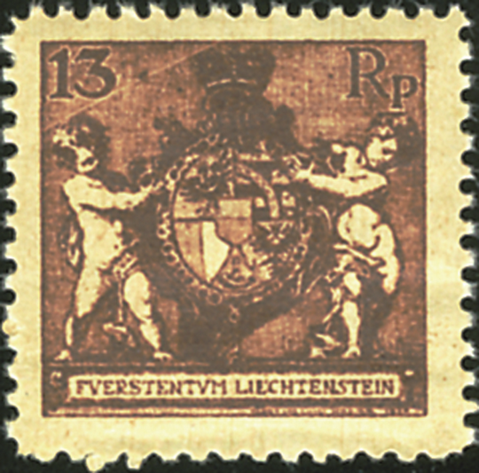 13 Rp. rotbraun