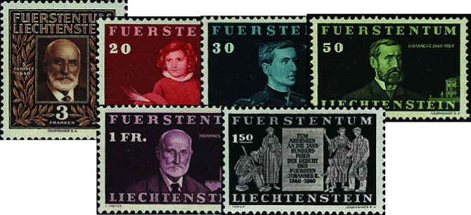 1940, 100. Geburtstag des Fürsten Johann II.