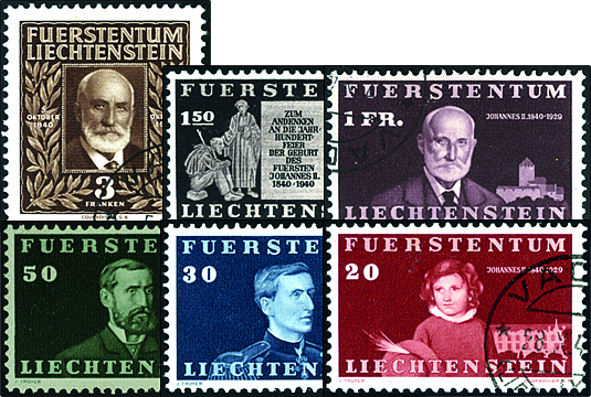 1940, 100. Geburtstag des Fürsten Johann II.