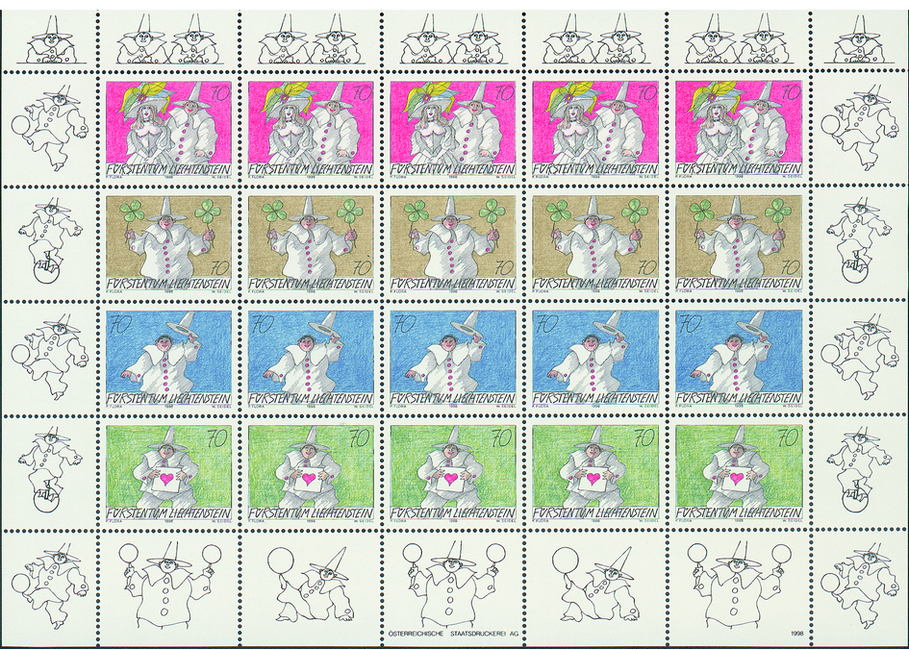 1998, Spass am Brief (Motive Paul Flora)