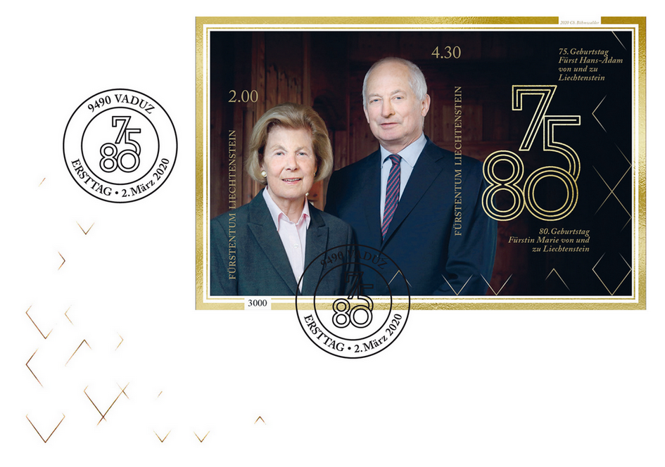 2020, 75. Geburtstag Fürst Hans-Adam II.-80. Geburtstag Fürstin Marie von und zu Liechtenstein