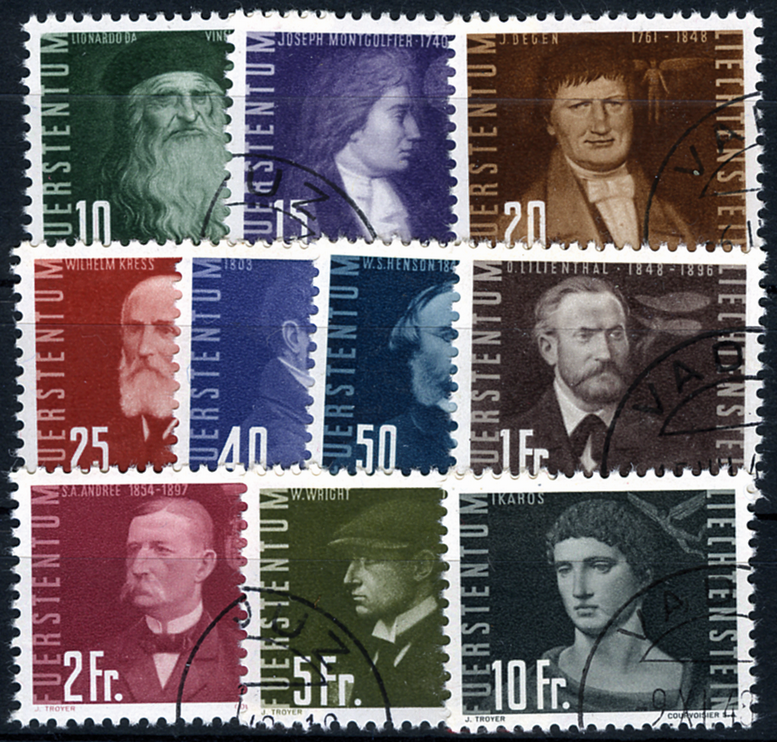 1948-1950, Bildnisse berühmter Flugpioniere