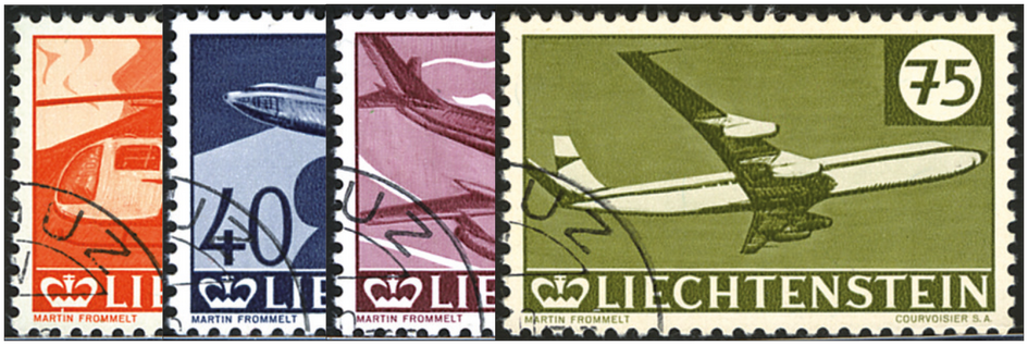 1960, 30 Jahre Flugpostmarken in Liechtenstein