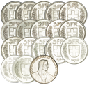 1931-1969, Komplett-Kollektion der 5 Fr. Kursmünze "Hirtenkopf"