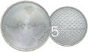 1988, 5 Fr. Gedenkmünzen "Olympische Bewegung"