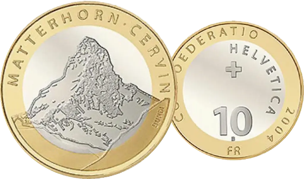 2004, 10 Fr. Gedenkmünzen "Matterhorn"