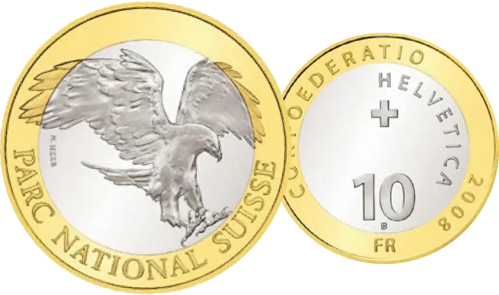 2008, 10 Fr. Gedenkmünzen "Steinadler"