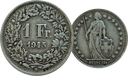 1945, 1 Fr. Silber-Kursmünzen