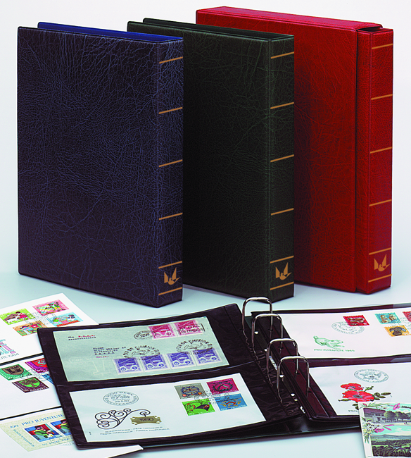 Universal-Album rot mit Schutzkassette und 20 Taschen