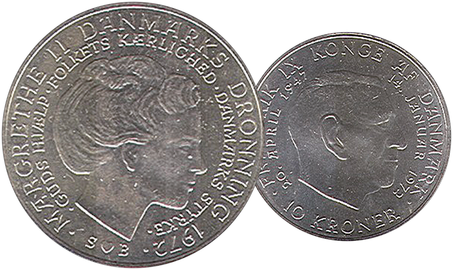 2010, Silbermünzen-Serie &quot;Könige Europas&quot; - Dänemark, Margarethe II, seit 1972