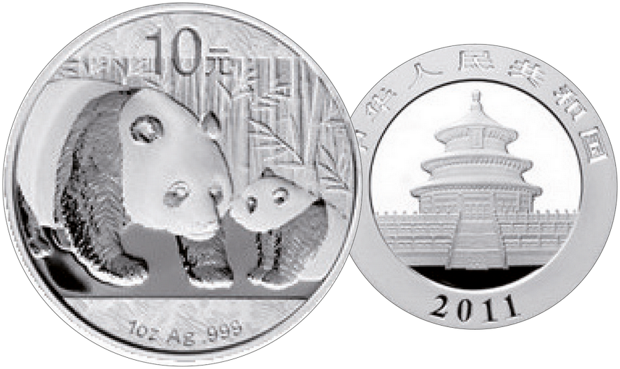 2011, Silber-Panda aus China