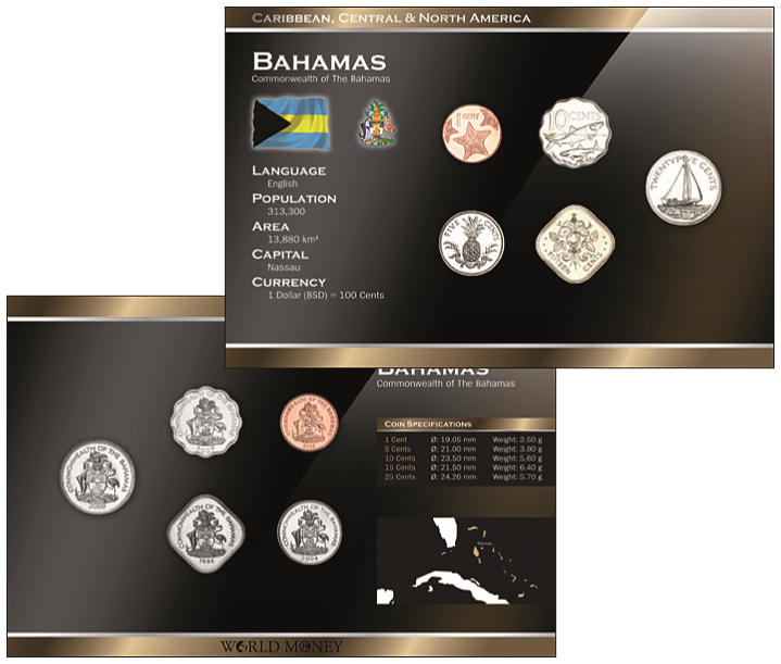 Kursmünzensatz, Bahamas