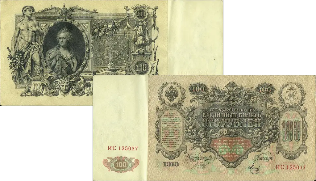 1910, 100 Russische Rubel