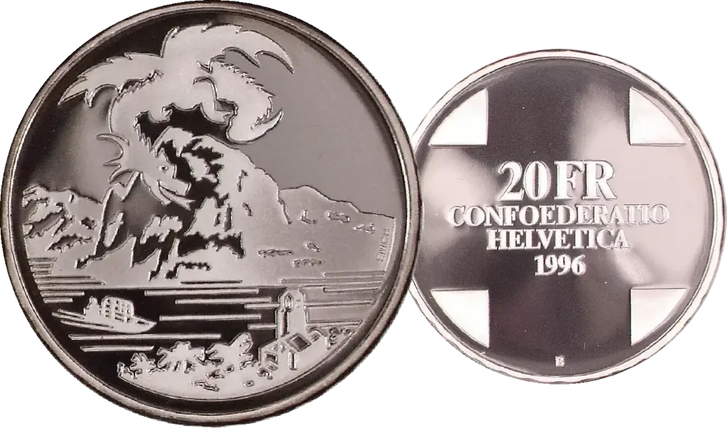 1996, 20 Fr. Gedenkmünze "Drache von Breno"