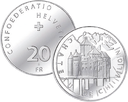 2004, 20 Fr. Gedenkmünze &quot;Schloss Chillon&quot;