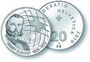 2010, 20 Fr. Gedenkmünze "100. Todestag Henry Dunant II"