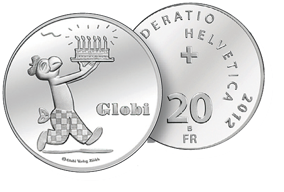 2012, 20 Fr. Gedenkmünze "Globi"