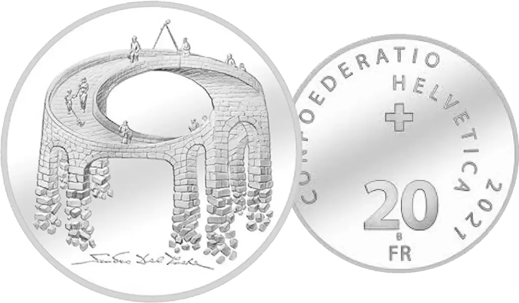 2021, 20 Fr. Gedenkmünze "Illusion-Viadukt"
