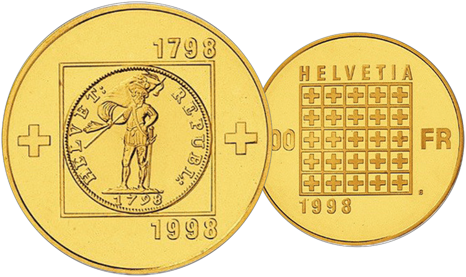 100 CHF "200 Jahre Helvetische Republik"