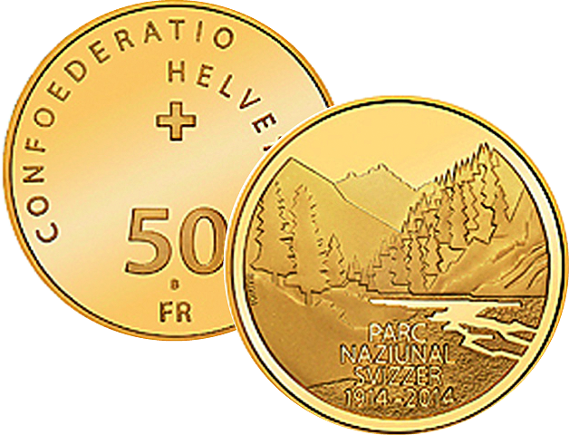 2014, 50 Fr. Gedenkmünze "100 Jahre Schweizerischer Nationalpark"