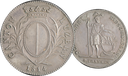 1814, 4 Franken Luzern, 3-blättriger Laubrand