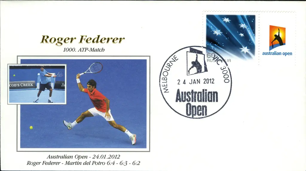 Roger Federer - 1000. ATP-Match, 24. Januar 2012 Melbourne.