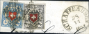 1851, Poste Locale mit KE, Type 9 und Rayon I ohne KE, Type 24