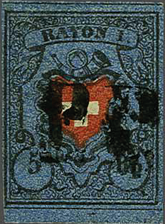 5 Rp. schwarz-rot-dunkelblau, Type 39