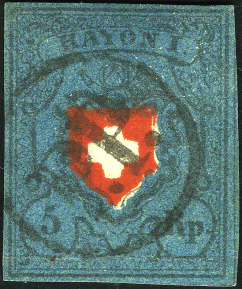 5 Rp. schwarz-rot-dunkelblau, Type 31